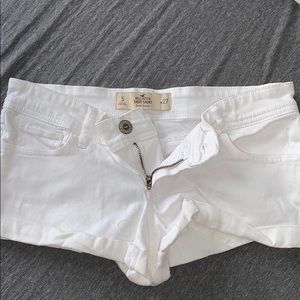 Hollister white low rise shorts